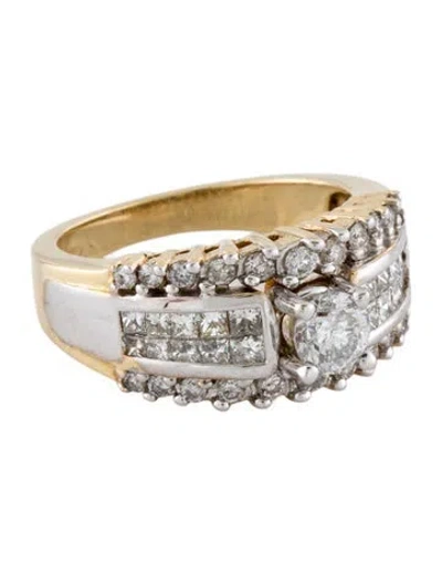 Pre-owned Ring 14k 1.30ctw Diamond Engagement  In Multi