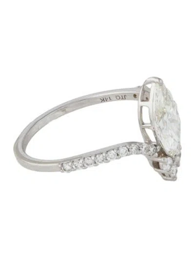 Pre-owned Ring 14k 1.30ctw Lab-grown Diamond Cocktail In Multi