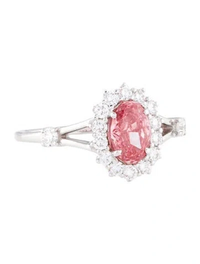 Pre-owned Ring 14k 1.31ctw Lab-grown Diamond Halo Cocktail  In Multi
