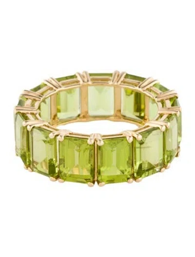 Pre-owned Ring 14k 13.22ctw Peridot Eternity Band In Multi