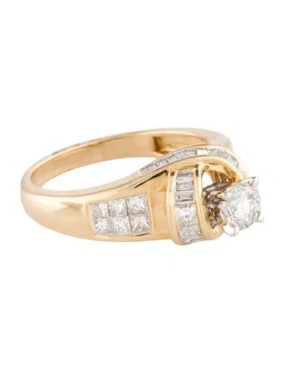 Pre-owned Ring 14k 1.32ctw Diamond Cocktail  In Multi