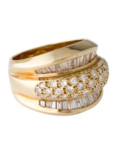 Pre-owned Ring 14k 1.33ctw Diamond Cocktail  In Multi