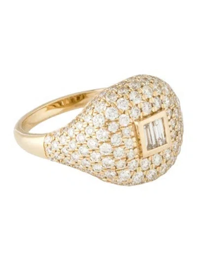 Pre-owned Ring 14k 1.33ctw Diamond Cocktail  In Multicolor