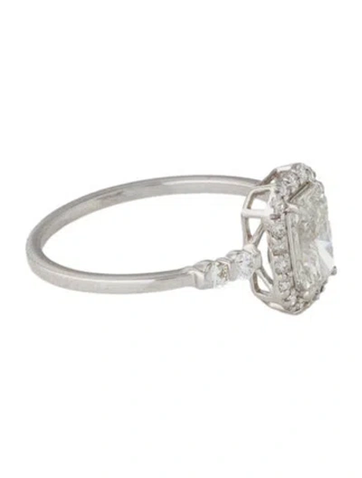 Pre-owned Ring 14k 1.33ctw Lab-grown Diamond Halo Set Cocktail In Multi
