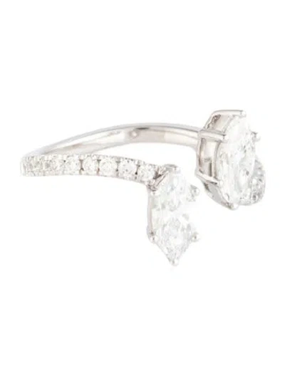 Pre-owned Ring 14k 1.33ctw Lab-grown Diamond Open Band  In Multicolor