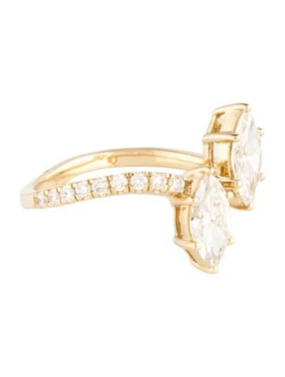 Pre-owned Ring 14k 1.33ctw Lab-grown Diamond Open Band  In Multicolor