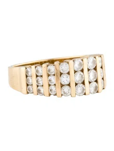 Pre-owned Ring 14k 1.35ctw Diamond Cocktail  In Multi