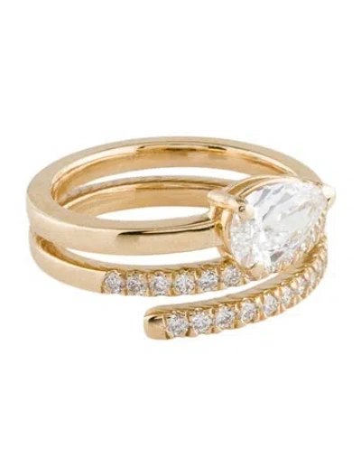 Pre-owned Ring 14k 1.36ctw Lab-grown Diamond Cocktail  In Multi