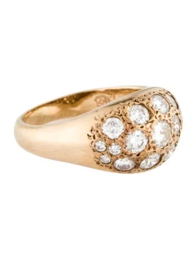 Pre-owned Ring 14k 1.38ctw Diamond Dome  In Multi
