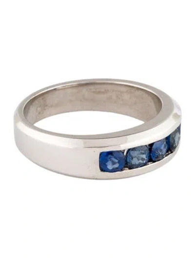Pre-owned Ring 14k 1.38ctw Sapphire Band In Multi