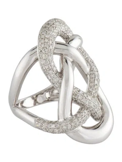 Pre-owned Ring 14k 1.40ctw Diamond Large Cocktail  In Multi