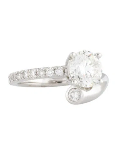 Pre-owned Ring 14k 1.40ctw Lab-grown Diamond Bypass  In Multi