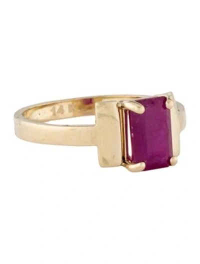 Pre-owned Ring 14k 1.42ctw Ruby Cocktail  In Multi