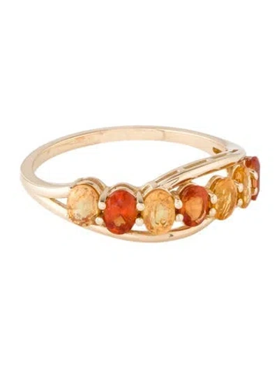 Pre-owned Ring 14k 1.42ctw Sapphire Band In Multicolor