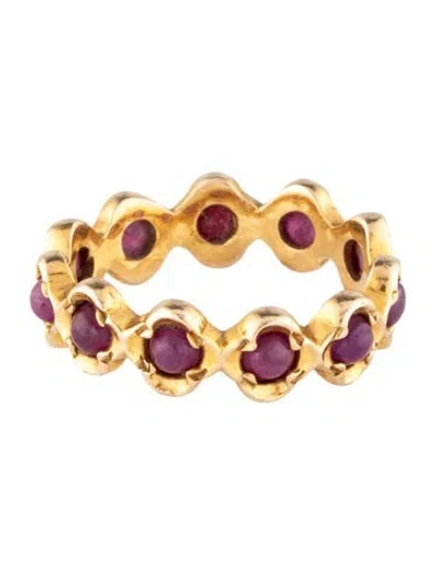 Pre-owned Ring 14k 1.43ctw Sapphire Eternity Band In Multicolor