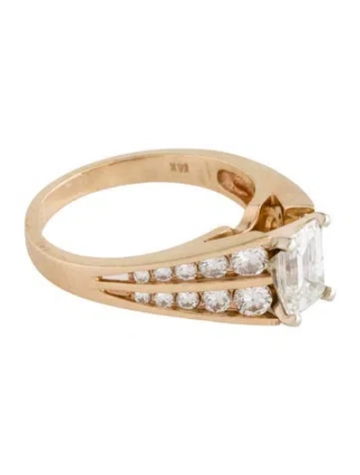 Pre-owned Ring 14k 1.46ct Diamond Engagement  In Multicolor