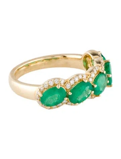 Pre-owned Ring 14k 1.47ctw Emerald & Diamond  In Multi