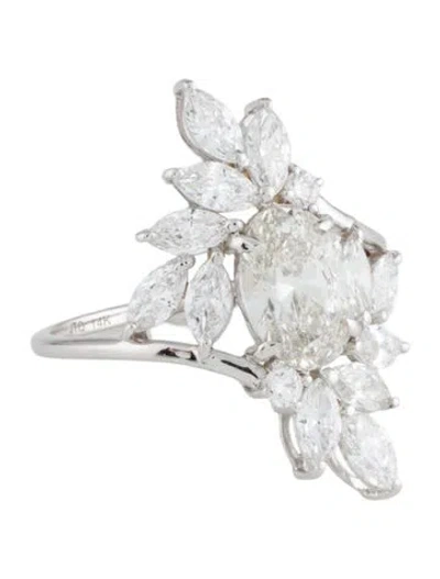 Pre-owned Ring 14k 1.49ct Lab-grown Diamond Cocktail  In Multi
