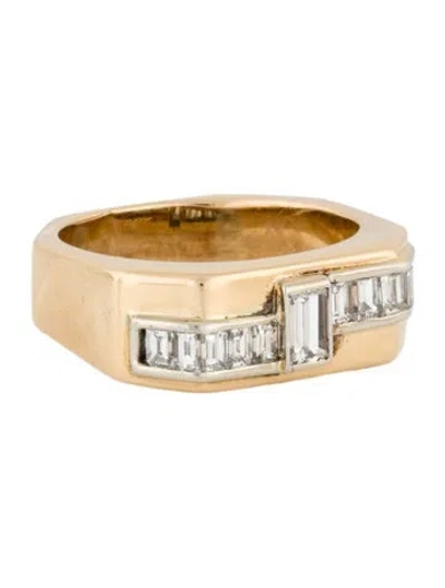 Pre-owned Ring 14k 1.49ctw Diamond Geometric Band In Multi