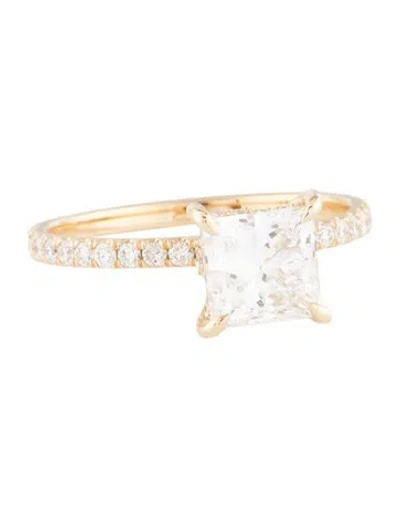 Pre-owned Ring 14k 1.50ct Lab-grown Diamond Engagement  In Multicolor