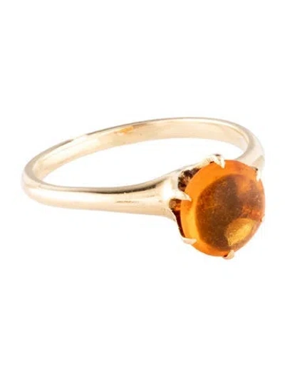 Pre-owned Ring 14k 1.51ct Fire Opal Cocktail  In Multi