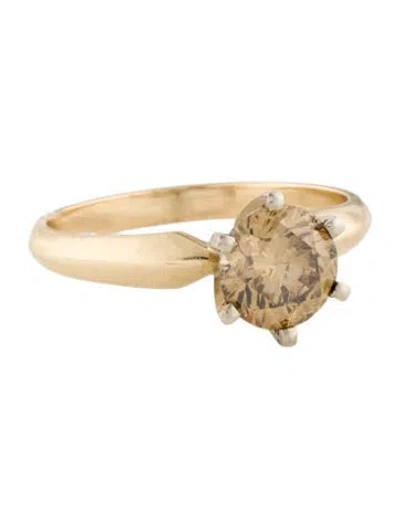 Pre-owned Ring 14k 1.52ct Diamond Solitaire  In Multi