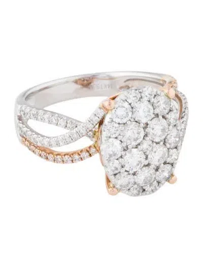 Pre-owned Ring 14k 1.52ctw Diamond Cocktail  In Multi