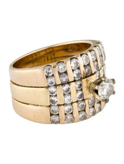 Pre-owned Ring 14k 1.52ctw Diamond Engagement  In Multi