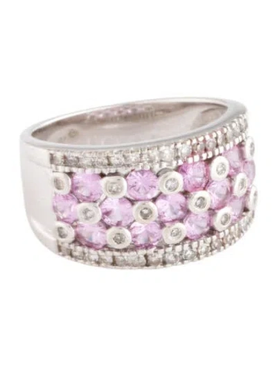 Pre-owned Ring 14k 1.52ctw Sapphire & Diamond Band In Multi