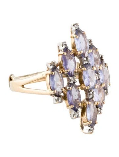 Pre-owned Ring 14k 1.53ctw Tanzanite Cocktail  In Multi