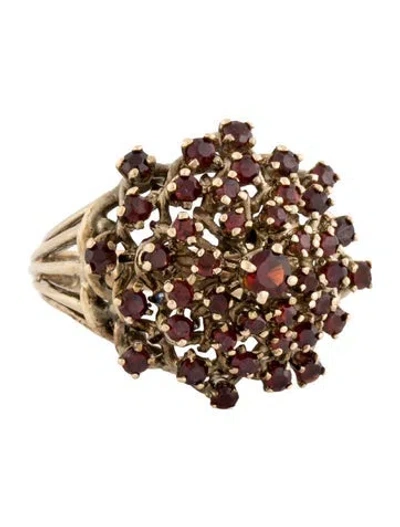 Pre-owned Ring 14k 1.54ctw Garnet Cocktail  In Multi