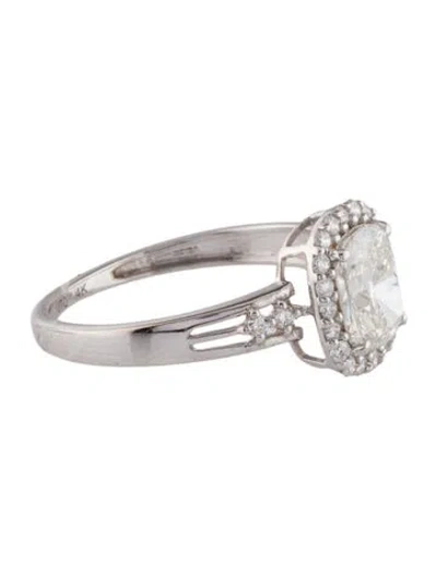 Pre-owned Ring 14k 1.55ctw Lab-grown Diamond Halo Set Cocktail In Multi