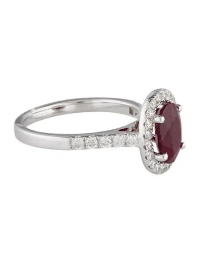 Pre-owned Ring 14k 1.56ctw Ruby & Diamond Cocktail  In Multi