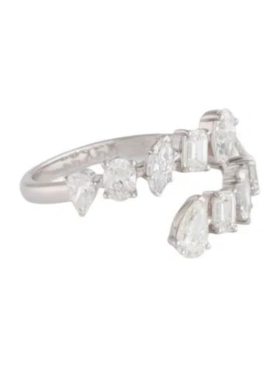 Pre-owned Ring 14k 1.59ctw Diamond Bypass Cocktail  In Multicolor