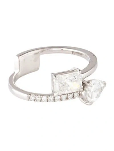 Pre-owned Ring 14k 1.61ctw Lab-grown Diamond Cocktail  In Multicolor