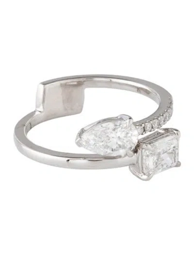 Pre-owned Ring 14k 1.61ctw Lab-grown Diamond Cocktail  In Multicolor