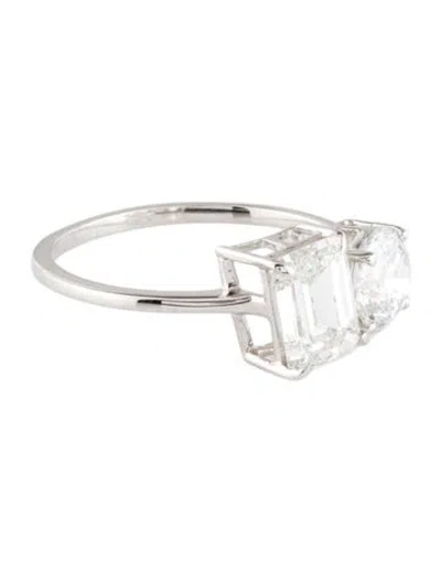 Pre-owned Ring 14k 1.61ctw Lab-grown Diamond Engagement  In Multi