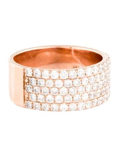 Pre-owned Ring 14k 1.62ctw Diamond 5 Row Band  In Multi