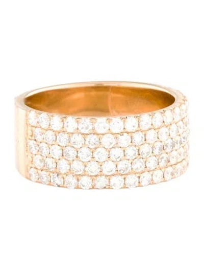 Pre-owned Ring 14k 1.62ctw Diamond 5 Row Band  In Multi