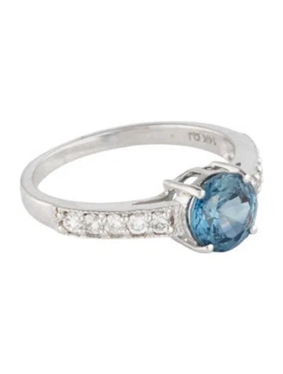 Pre-owned Ring 14k 1.65ct Sapphire & Diamond Cocktail  In Multicolor
