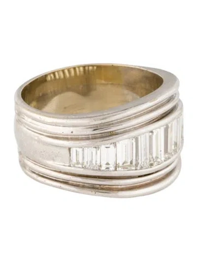 Pre-owned Ring 14k 1.67ctw Diamond Cigar Band In Multi