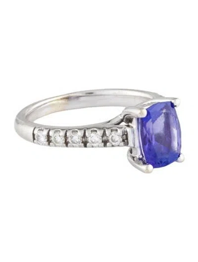 Pre-owned Ring 14k 1.68ct Tanzanite & Diamond Cocktail  In Multi