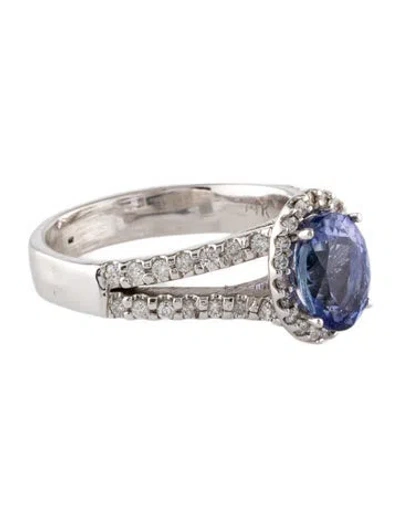 Pre-owned Ring 14k 1.71ct Tanzanite & Diamond Cocktail  In Multi