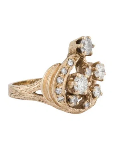 Pre-owned Ring 14k 1.71ctw Diamond Cocktail  In Multi
