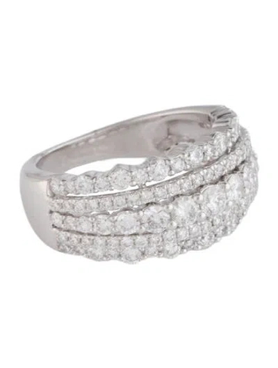 Pre-owned Ring 14k 1.73ctw Lab-grown Diamond Band  In Multicolor