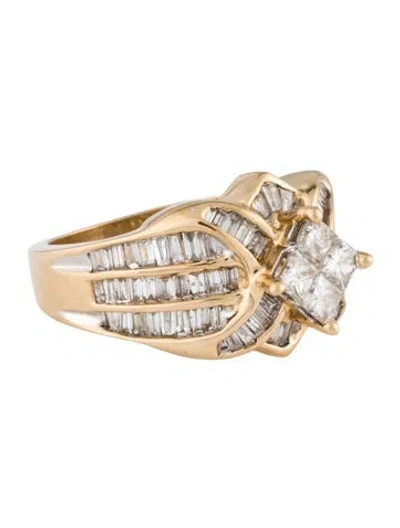Pre-owned Ring 14k 1.74ctw Diamond Cocktail  In Multi