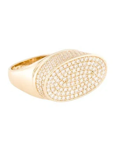 Pre-owned Ring 14k 1.75ctw Diamond Pave Cocktail  In Multi