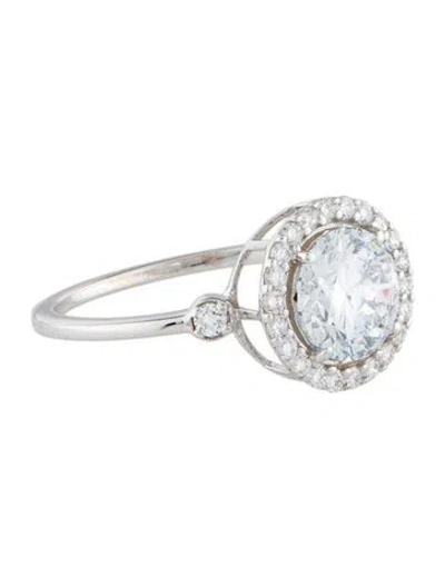 Pre-owned Ring 14k 1.78ctw Lab-grown Diamond Halo Cocktail  In Multi