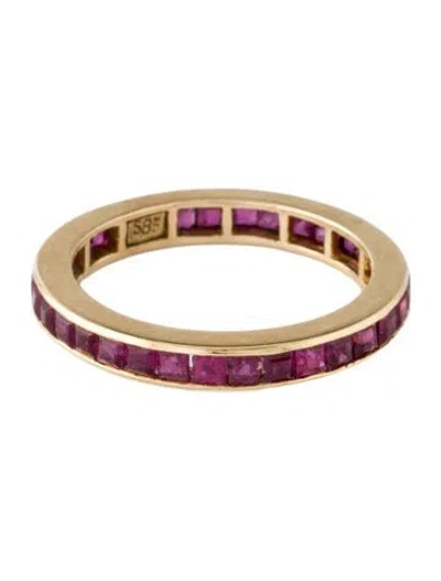 Pre-owned Ring 14k 1.78ctw Ruby Eternity Band In Multicolor