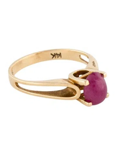 Pre-owned Ring 14k 1.80ct Ruby Cocktail  In Multi
